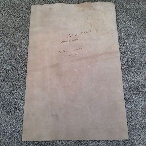 Amor Eterno Hand Burned Detail Leather Wall Art Aztec Warrior Eternal Love - Picture 6 of 6